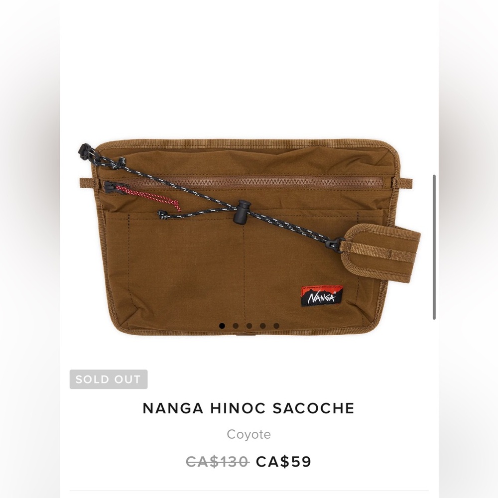NANGA HINOC SACOCHE Coyote - takibi flame-resistant fabric-new-cco Price - Picture 9 of 12